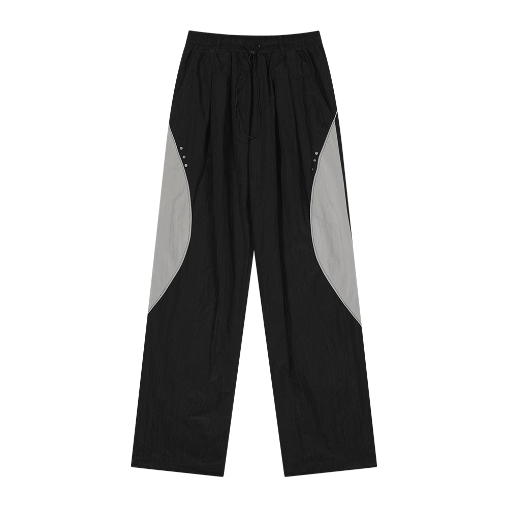 23FW Silk Wave Double Pants_Black Grey